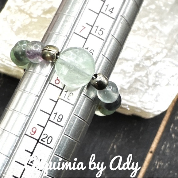 Alquimia Green and Purple Beaded Ring - Picture 3 of 3